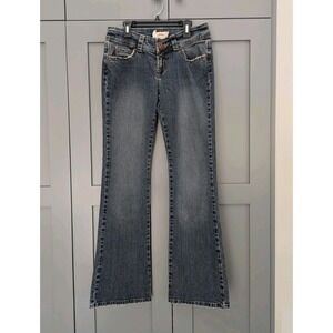 Vintage Z Cavaricci Jeans Womens Juniors 5 Blue Denim Bootcut Low Rise Y2K 90s